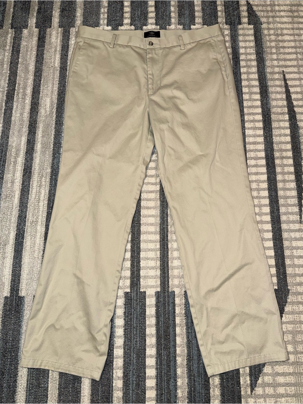 Dockers Signature Fit Men's Slim Fit D1 Light Beige Chino Pants 38x32 Cotton